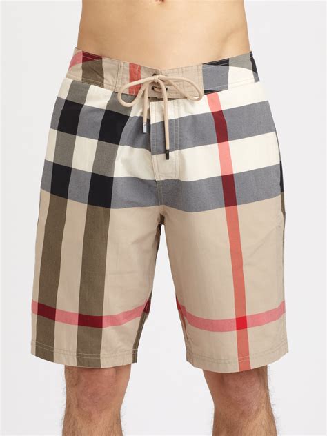 replica burberry swim trunks|burberry boys checkered swim trunks.